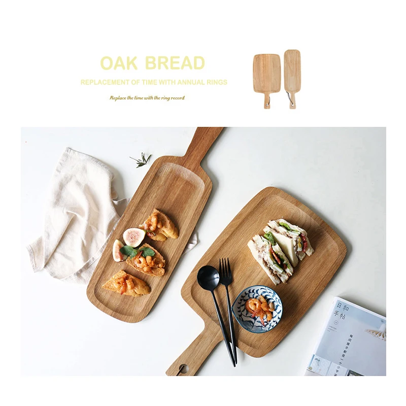 Деревянный поднос кухонная дубовая хлебная доска для фруктов пиццы Детская