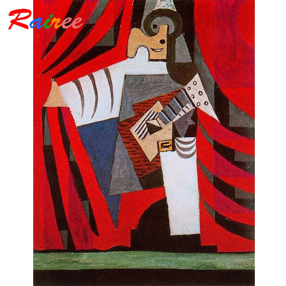 Картина для рукоделия клоун который играет на гитаре 5D алмазная живопись