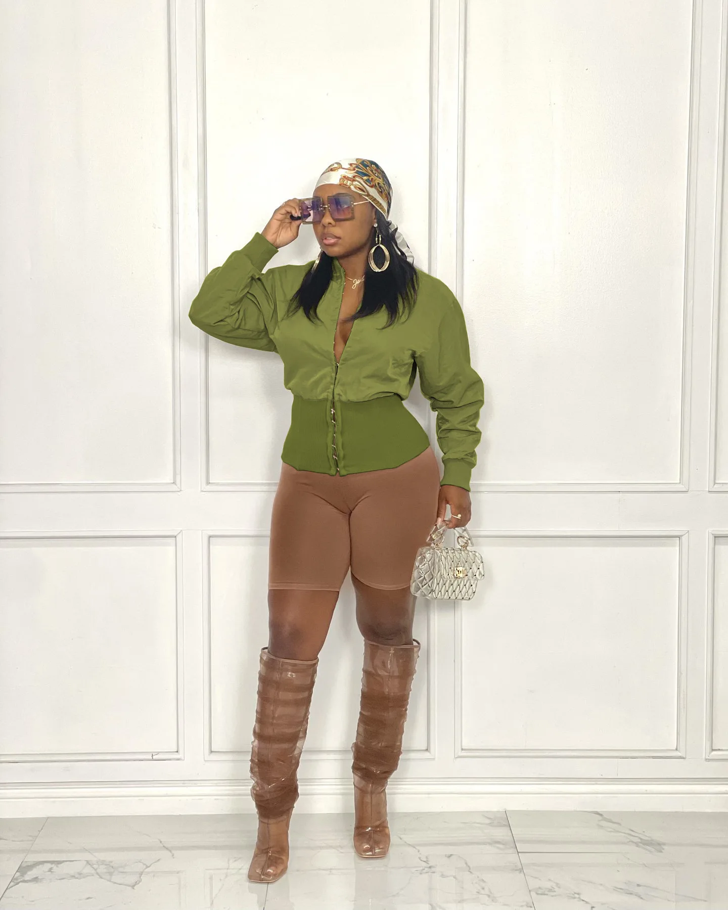 Женская куртка с длинным рукавом дизайнерская уличная металлической застежкой