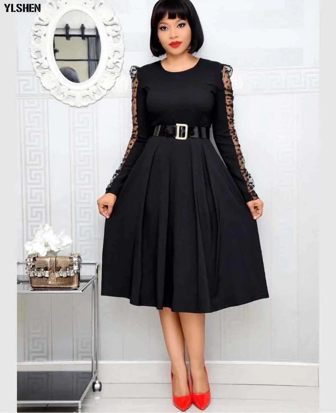 Африканские платья для женщин Дашики сетка африканские Базен африканская одежда