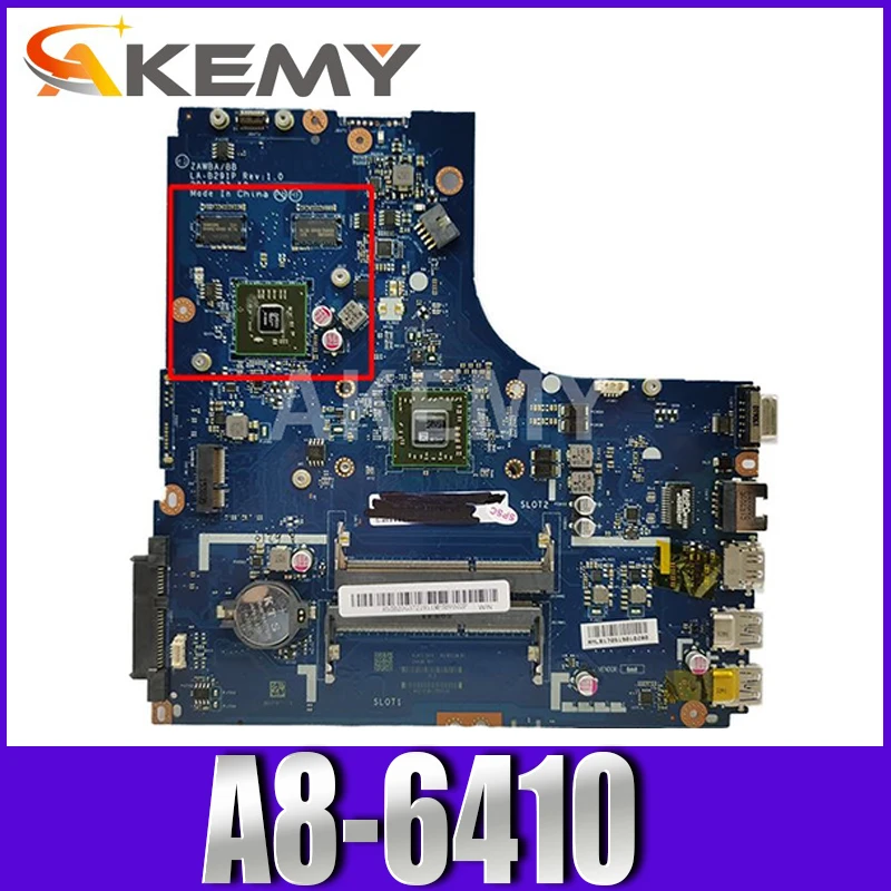

Free Shipping New ZAWBB LA-B291P Laptop mainboard for Lenovo B50-45 motherboard with A8-6410 CPU for AMD video card test OK