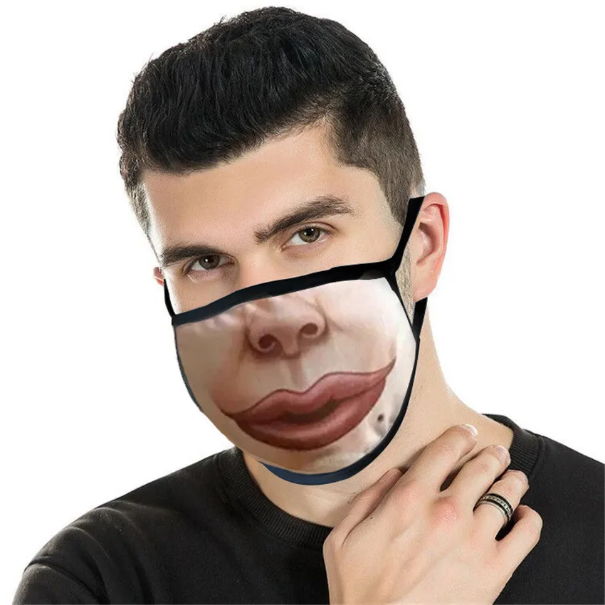 Косплеер выражение маски забавные с рисунками принтом в виде для хэллоуиновых