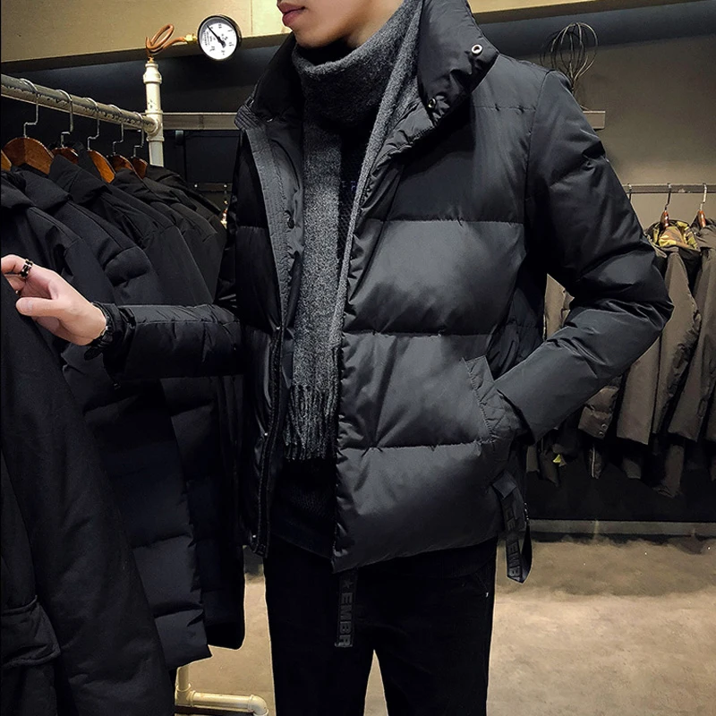 igh Quality Winter Jackets Men 2019 Fashion Stand Collar Male Parka Jacket Mens Solid Thick Warm Coats Down Outerwear | Мужская одежда