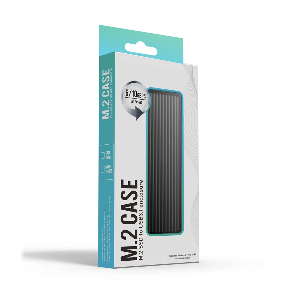 Корпус M2 SSD M.2 NVMe NGFF внешний корпус тип жесткого диска C 3 1 адаптер для ПК NVME SATA M/B Key