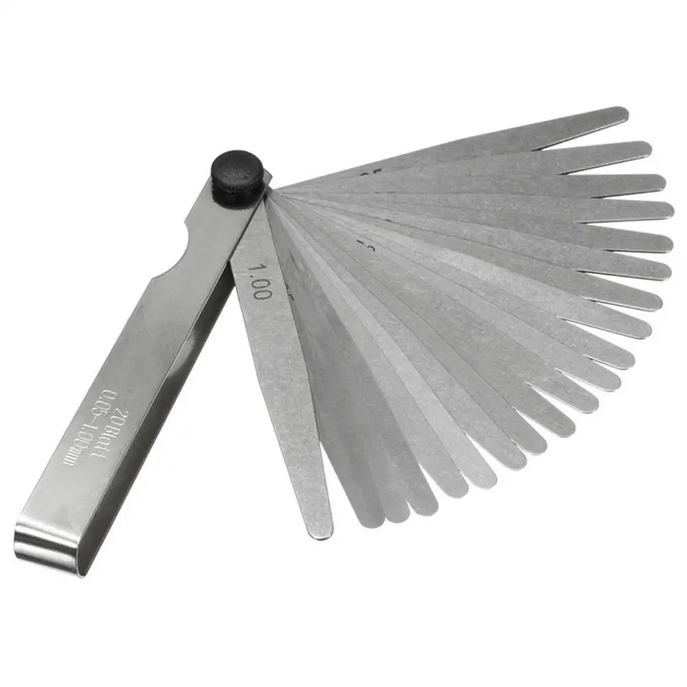

1 Set Metric Feeler Gauge 17/20 Blades 0.02-1.00mm For Measurements Tools