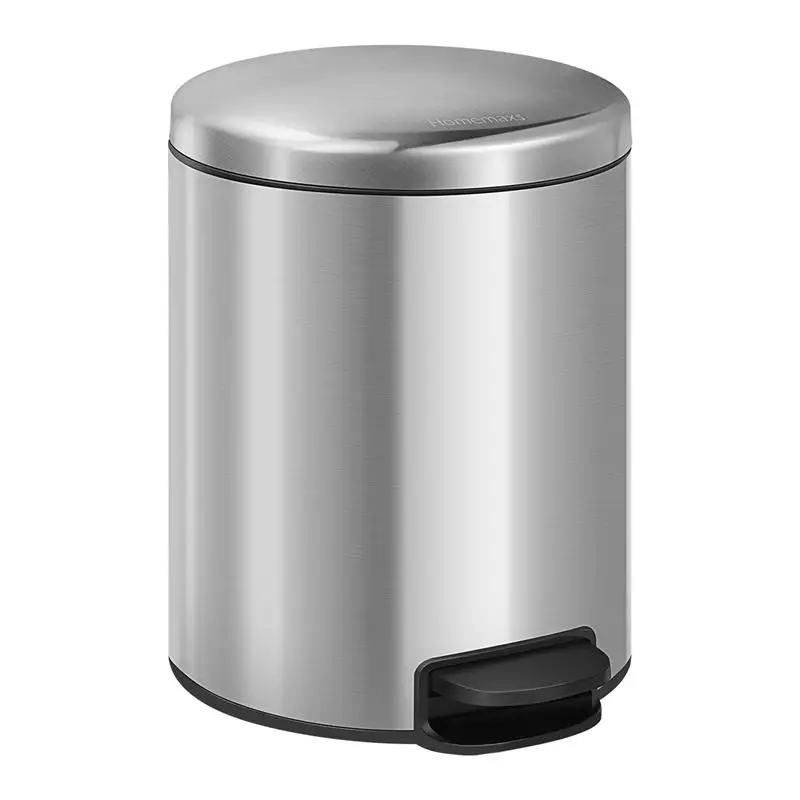HOMEMAXS круглый мусорный бак из нержавеющей стали с защитой от отпечатков пальцев