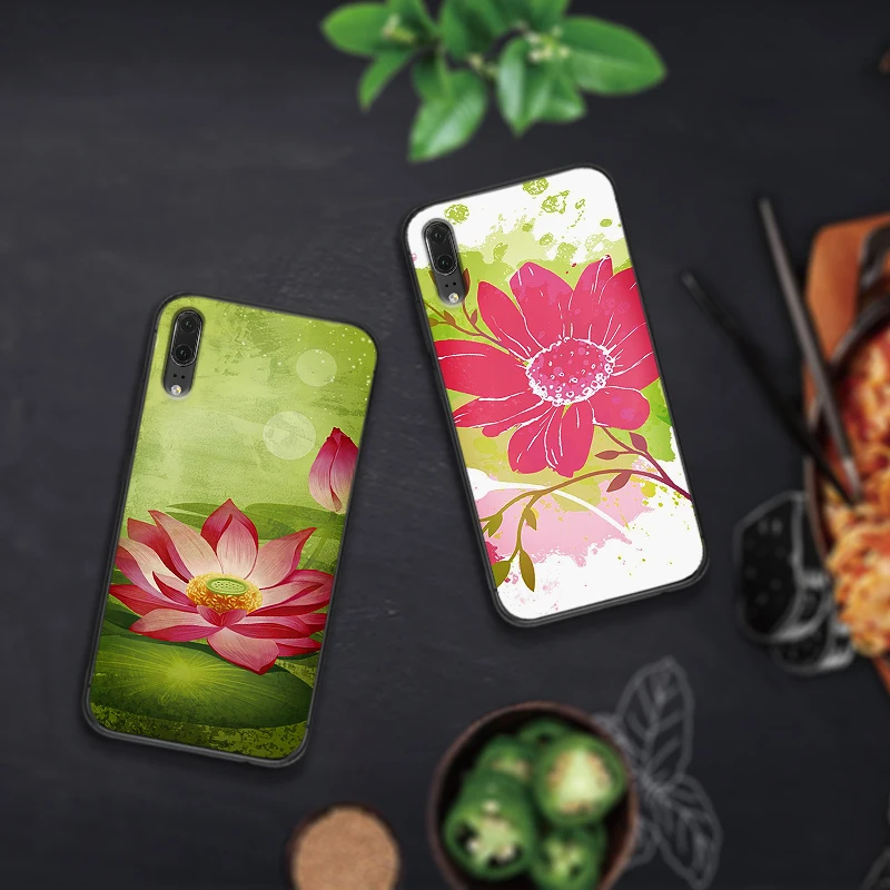 Чехол для Huawei Y6 Y7 2018 Y9 Prime Mate 10 20 Pro 2 3 4 Lite Nova 2i 3i 5i из силикона с рисунком роз.