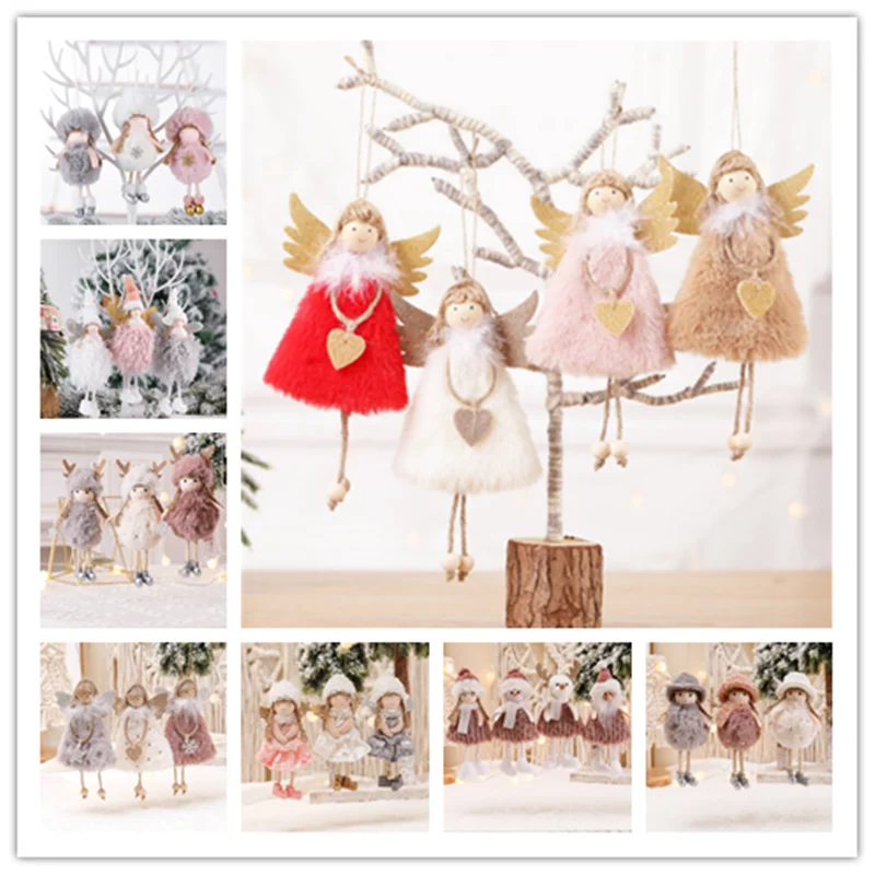 

New Year 2021 Christmas Decoration Cute Girl Angel Doll Pendant Christmas Decorations for Home Xmas Merry Christmas Navidad Noel