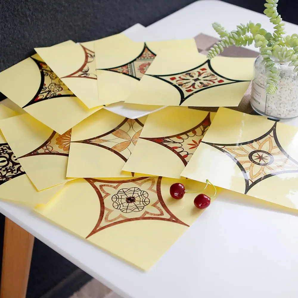 10 шт. 20x20 см ПВХ самоклеющиеся в европейском стиле DIY водонепроницаемые наклейки