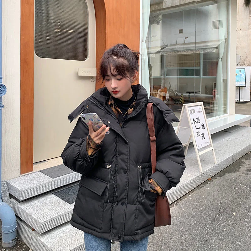 2021 Женское зимнее хлопковое пальто повседневное женское на молнии с длинным