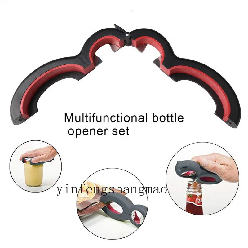 

6 in 1 Multi Function Twist Bottle Opener, All in One Jar 8 shaped Gripper Can Wine Beer Lid Twist Off Jar Opener Claw