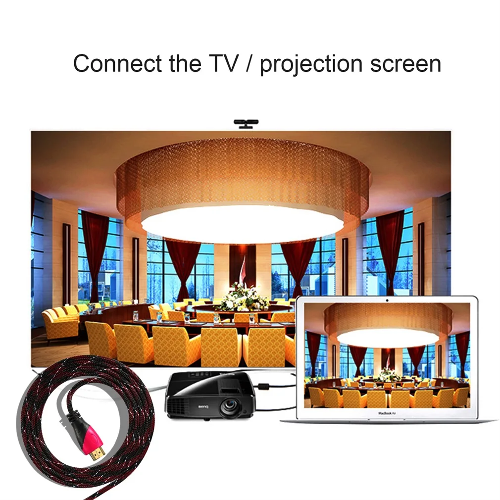 Высокоскоростной 8 метров/26 футов красный + черный HDMI 4K x 2K кабель высокой четкости