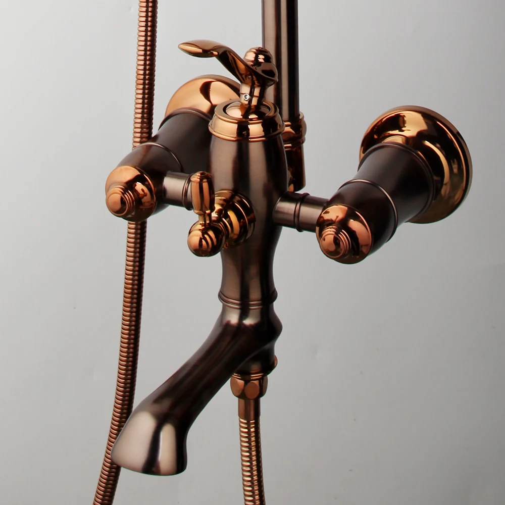 Классический роскошный набор KEMAIDI из розового золота с дождевой насадкой для