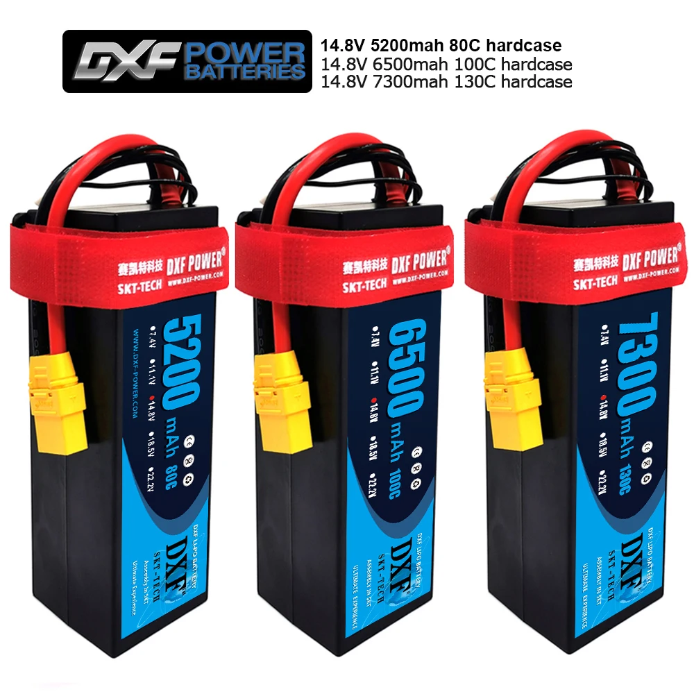 2 шт. DXF мощность литий полимерный аккумулятор 4S 14 8 V 5200 мА/ч 6500 7300 80C 100C130C на