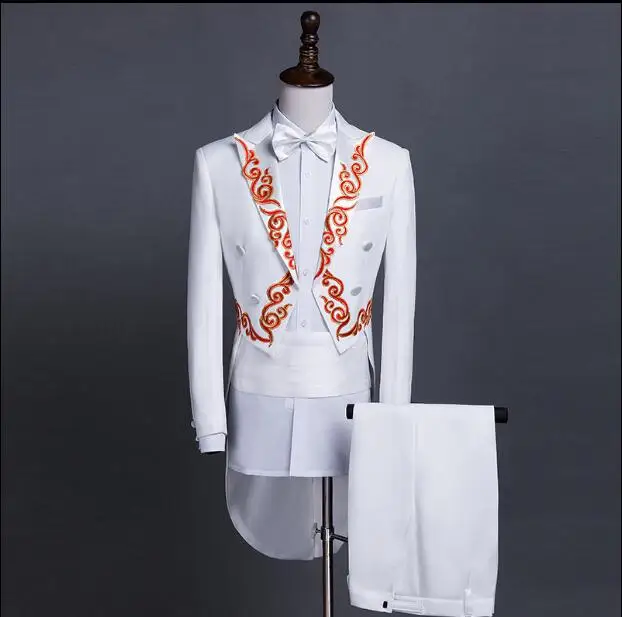 Новинка 2020 европейский и американский мужской смокинг тонкий костюм для сцены