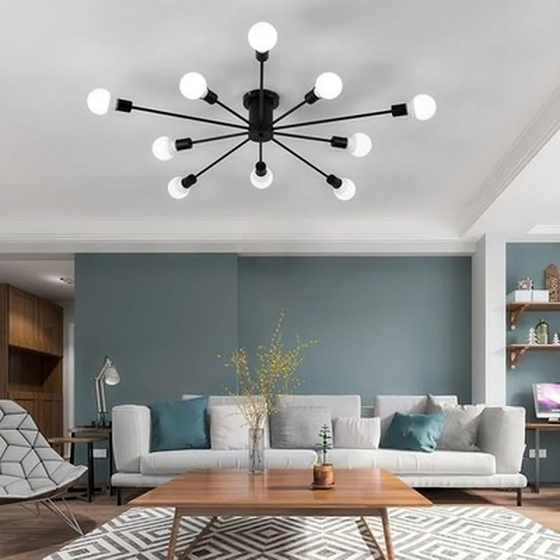 Винтаж металлический Звездная люстра светильник ing Ретро люстры-пауки полу