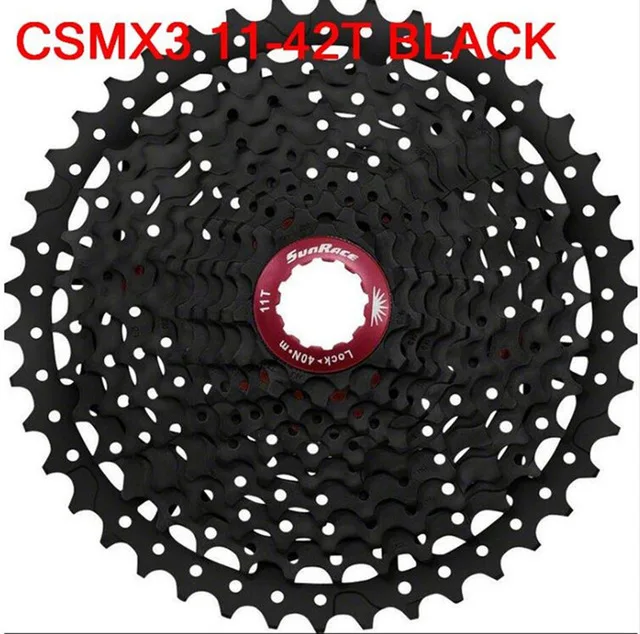 MX3 11-42T Black Sunrace 10 скоростная кассета CSMS3 CSMX3 11-40 т 42 46T велосипедная кассета для Shimano SRAM маховик 11-40 11-42 11-46 10s кассета - Цвет: MX3 11-42T Black