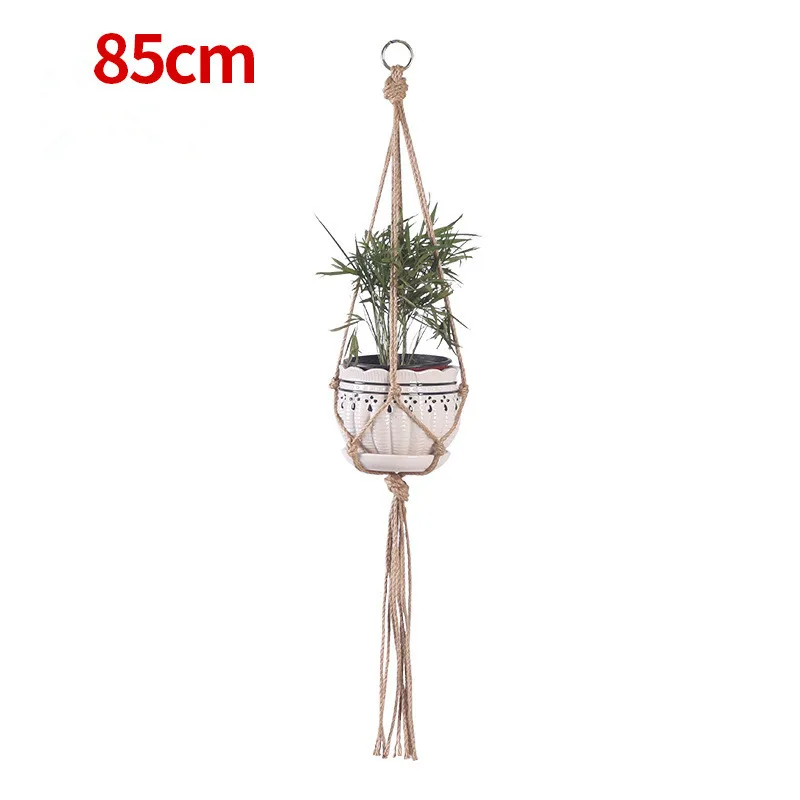 Винтаж Декор Подвеска для растений из макраме корзина горшок держатель висит