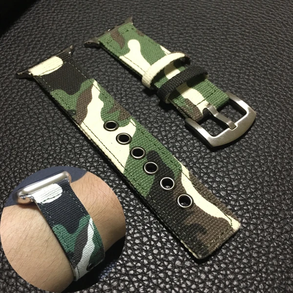Камуфляжный ремешок серии 4 3 2 1 нейлоновая петля для Apple Watch Band 42 мм 38 40 44 iWatch