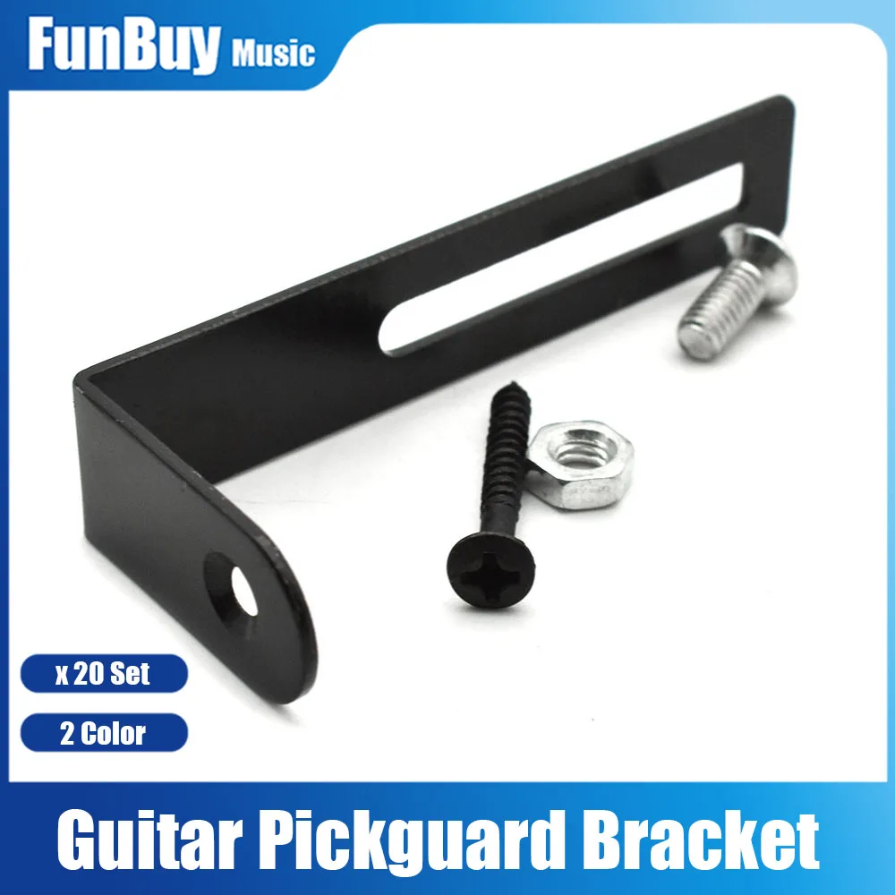 

20set Electric Guitar Pickguard Bracket with Nut Screw for LP Electric Guitar Black Chrome