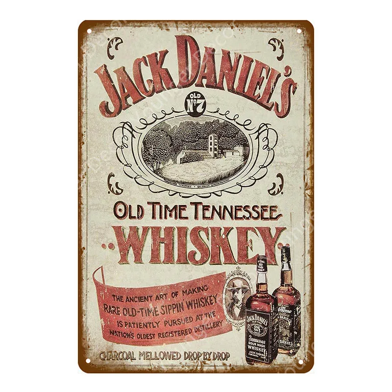 YD5042AI Jim Black Beer Jennessee виски винтажные металлические знаки Наклейка на стену для бара паба клуба человек пещера декоративные тарелки Олово плакат YI-067 - Цвет: YD5042AI