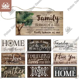 putuo decor home wooden signs family wood wall plaque wood art home decor for friendship wooden pendant home wall decoration free global shipping