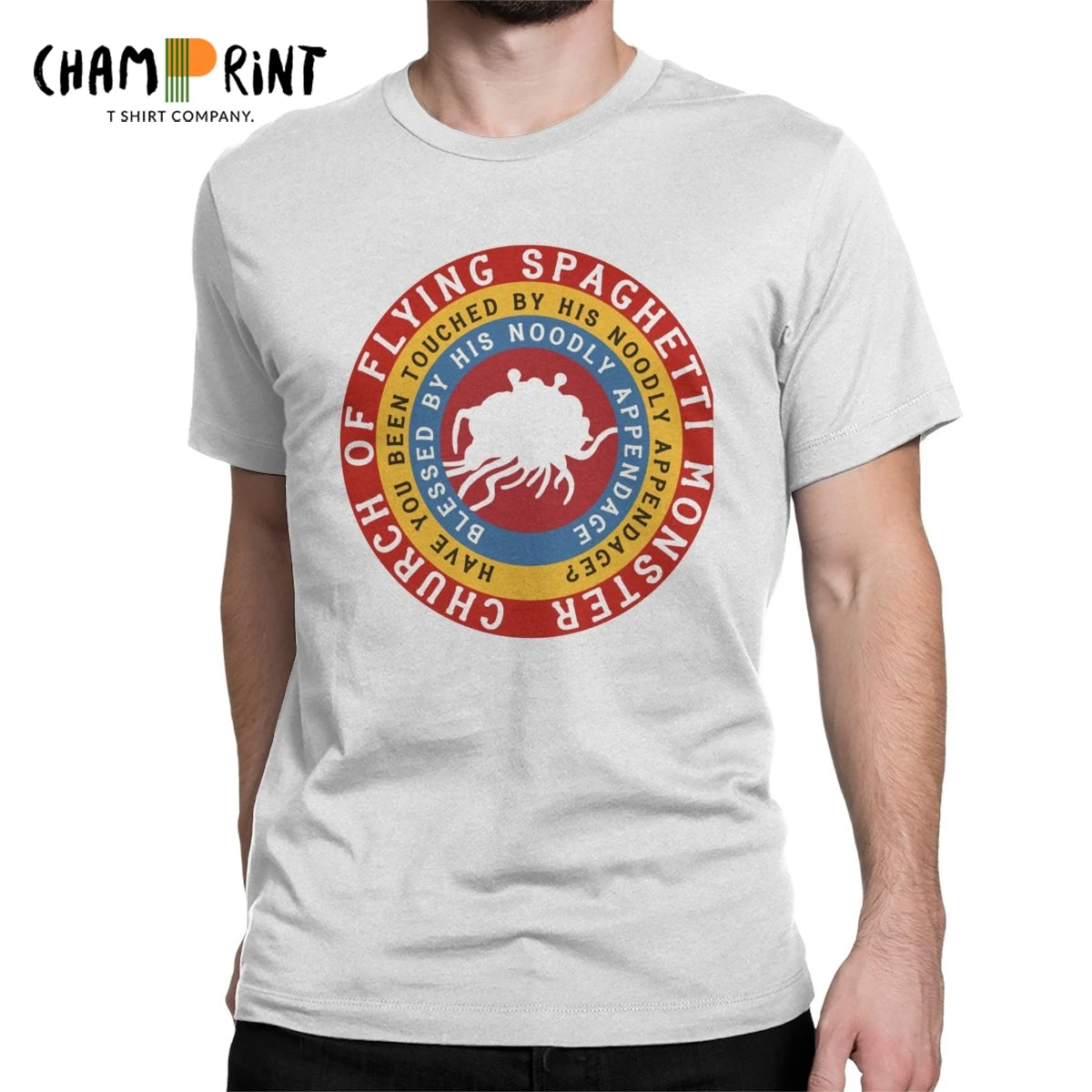 Новинка футболка пастафарианская для мужчин футболки летающие спагетти Monsterism