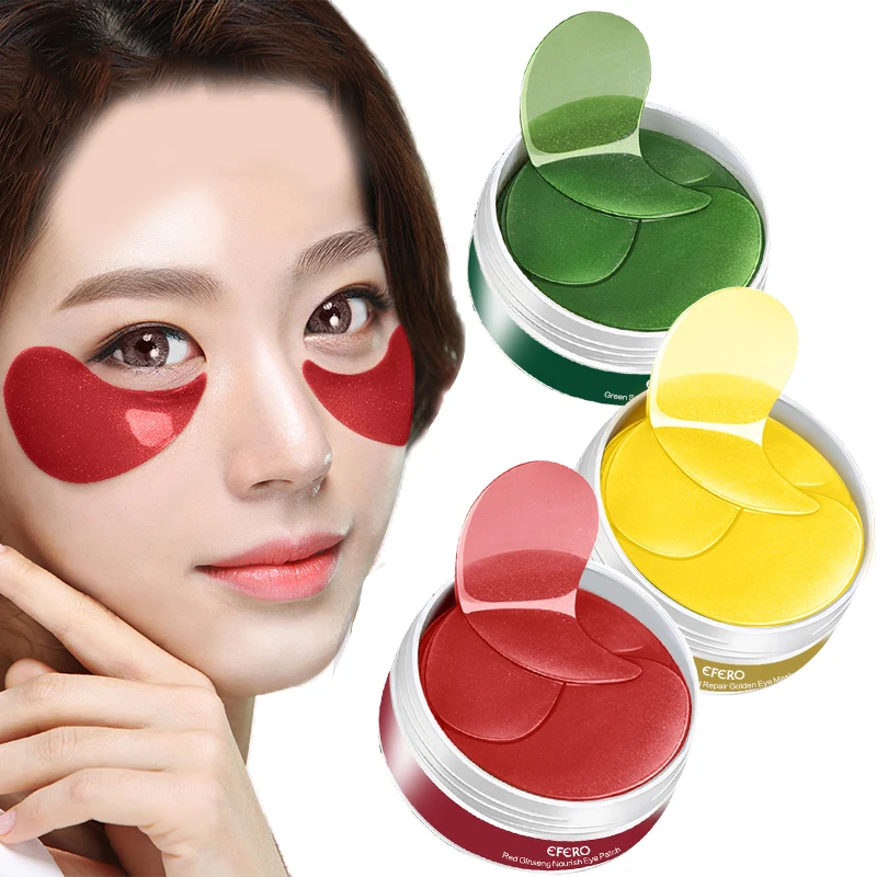 

Collagen Eye Mask 24K Gold Eye Patch Seaweed Eye Gel Remove Dark Circles Anti-Puffiness Anti-Aging Moisturizing Eyes Care 60PCS