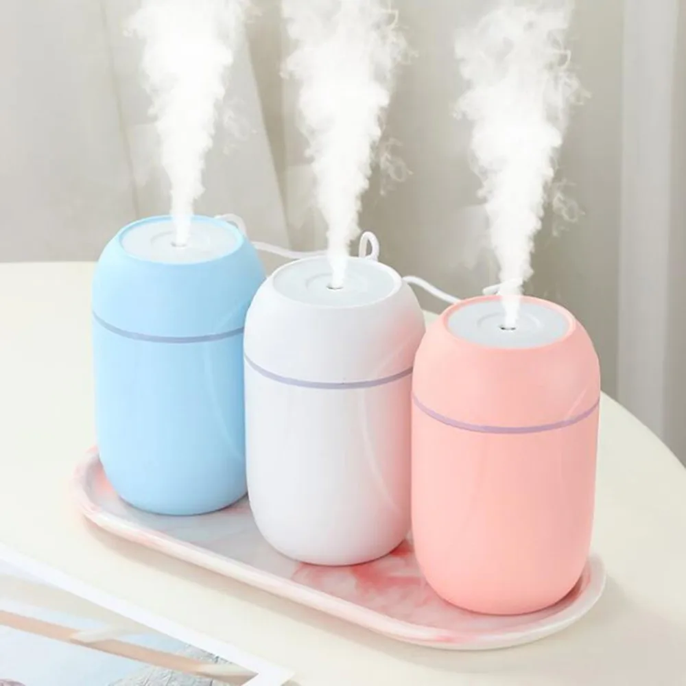

Portable USB 260ml Air Humidifier Ultrasonic Aroma Essential Oil Diffuser Cool Mist Purifier for Car Home with LED Night Lamp