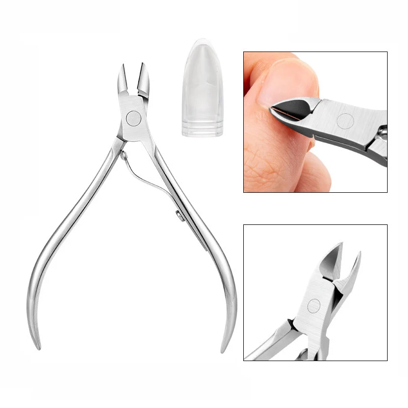 

Nail Cuticle Nipper Stainless Steel Sliver Tweezer Clipper Dead Skin Remover Scissor Plier Pusher Tool