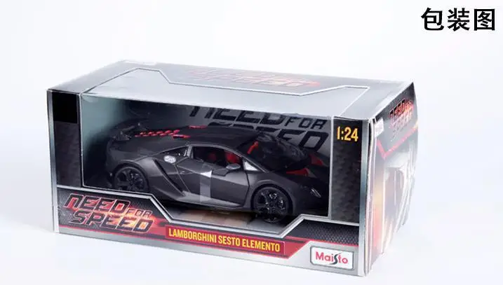 1:24 Высокая литая модель машины модель Lamborghini углеродного волокна серый шестый элемент модель гоночной машины для детей Подарки