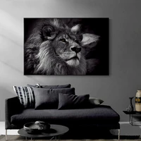 african lion black white home decor posters and prints wall painting on canvas wall art wild animal real picture for living room