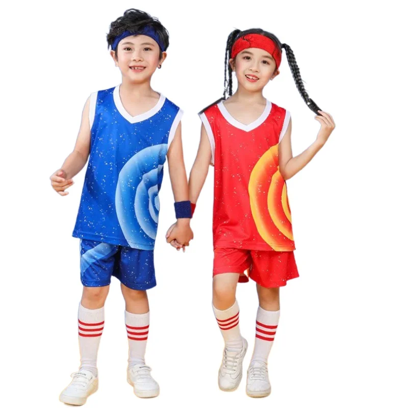 

4T-12T Vest Basketball Suit Kids Sports Jersey Running Training Clothes for Boys Girls Students Quick-dry Breathable 4 Colors