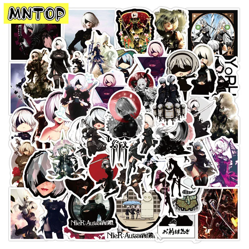 

10/30/50 шт./компл. NieR:Automata Мультяшные аниме граффити смешанные наклейки для «сделай сам» чемодан для ноутбука чехол скейтборд телефон дети