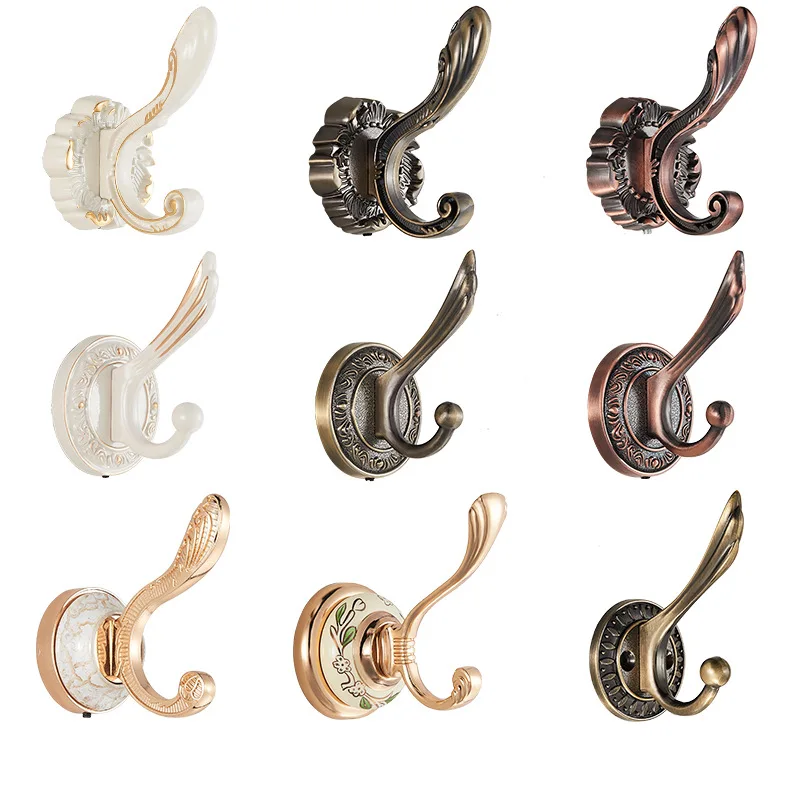 

Настенные крючки, повесенные на дверь крючка для одежды, винтажные черно-белые с узором, с отверстиями, для внутренней спальни, для одежды