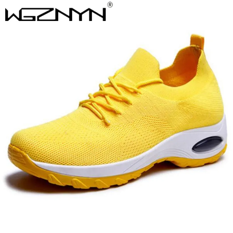 

Fashion Women Lightweight Sneakers Vulcanize Shoes Outdoor Sport Shoes Breathable Mesh Comfort Casual Shoes Air Cushion Lace Up