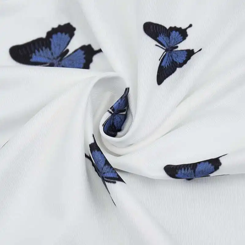 

Butterfly print sexy fashions with low-back V mini-dressed party club thin dresses bodycon short women's clothes club