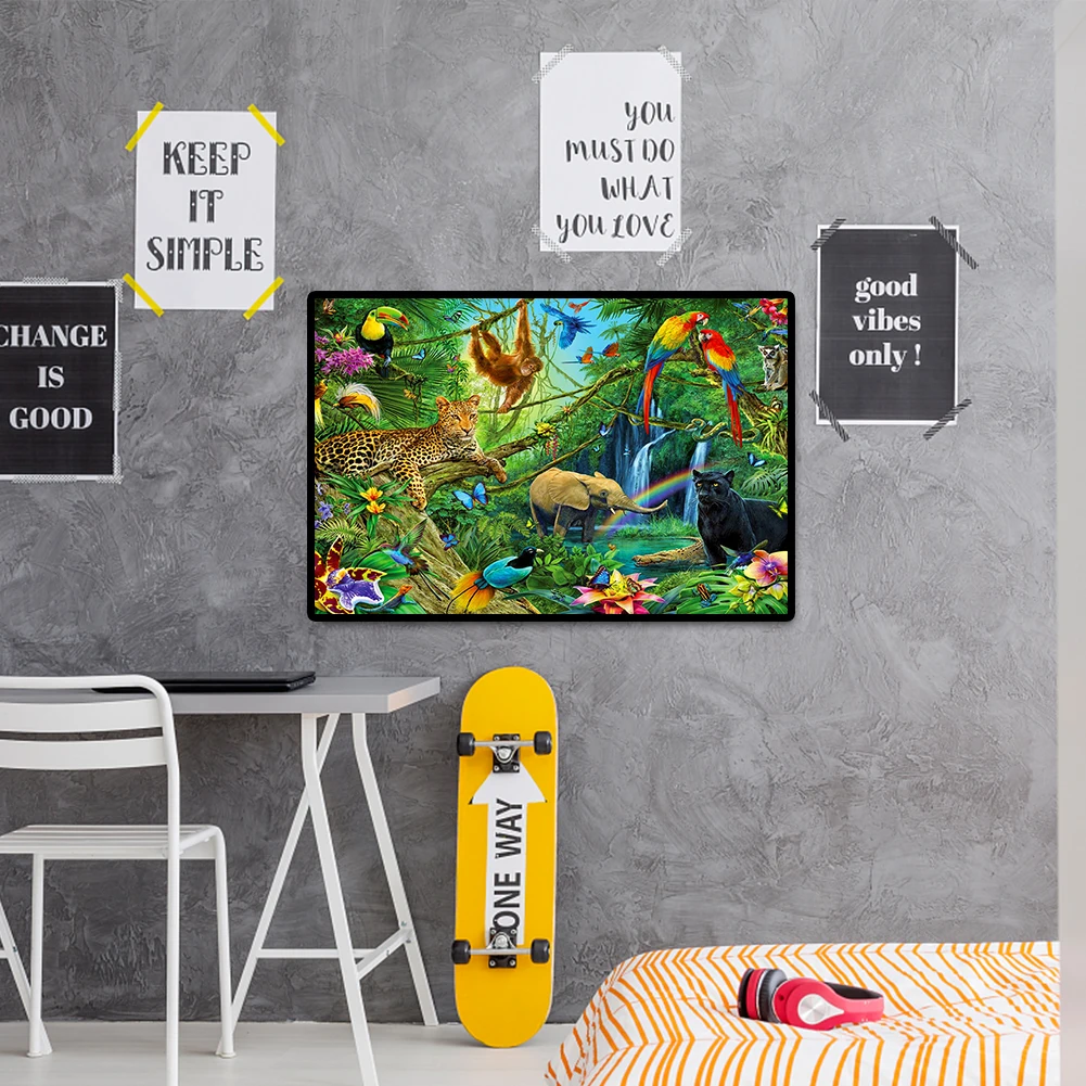 

1000pcs Paper Puzzles DIY Forest Animals Picture Assembling Toys for Children Adults Jigsaw Educational Game Play Toys Gift