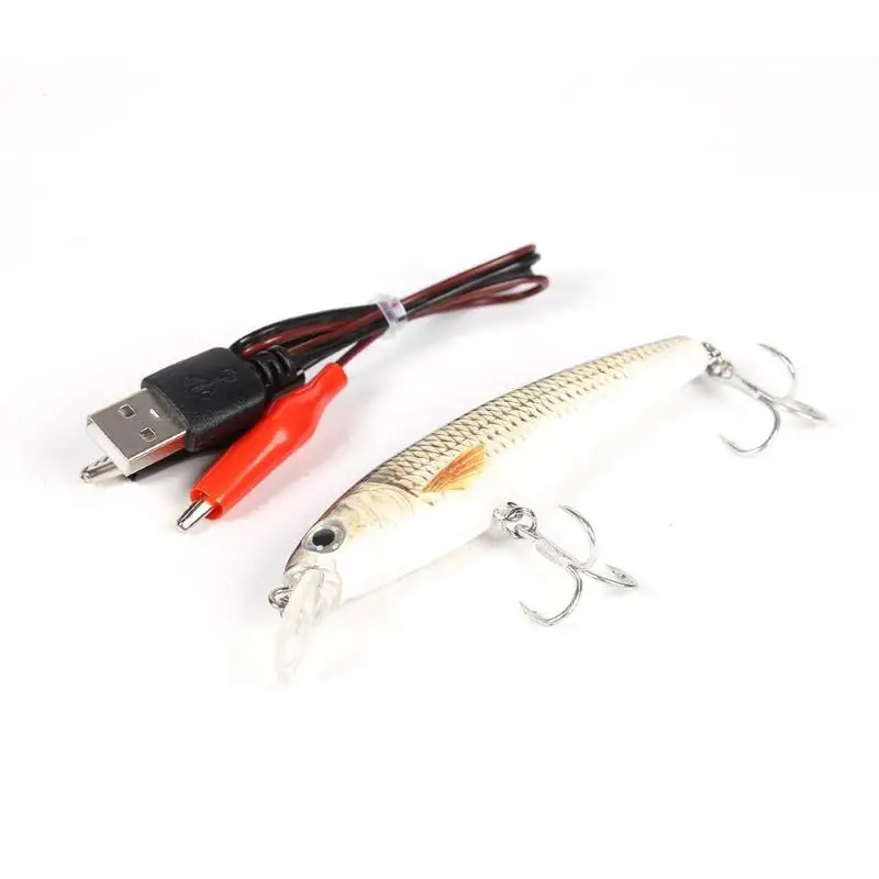 Электрическая рыболовная приманка с вибрацией синий светодиодный