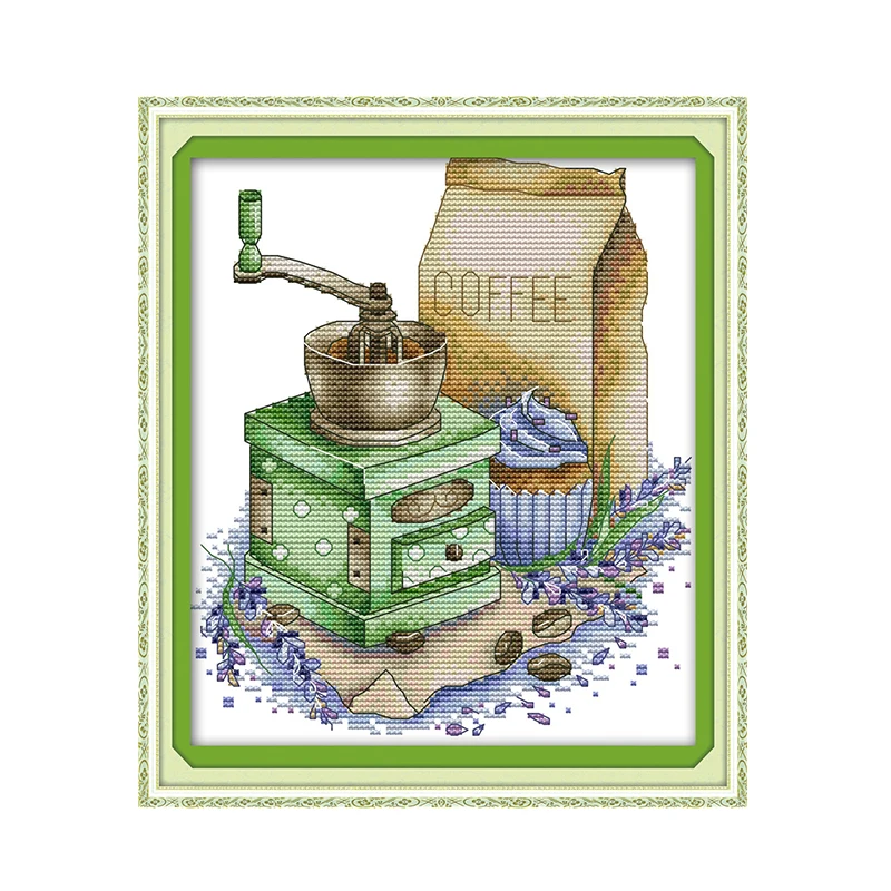 

Joy Sunday Новое поступление кофейный узор DMC рукоделие DIY Набор для вышивки крестиком 11 и 14 карат украшение комнаты для набора вышивки