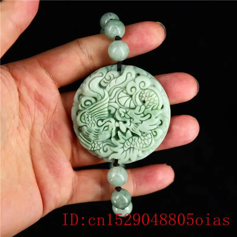 Нефритовый дракон феникс браслет ювелирные изделия очарование Мода жадеит
