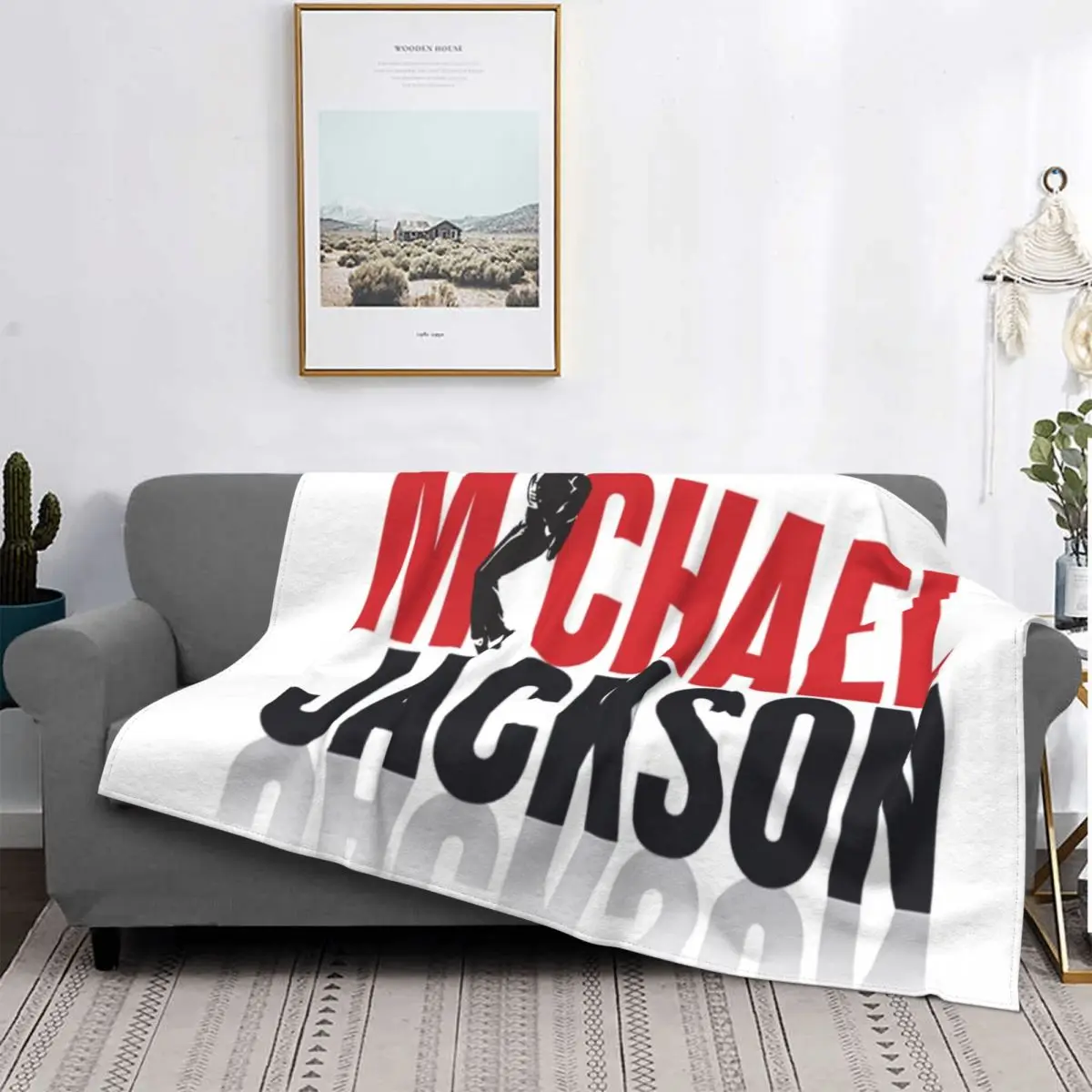 

Michael Jackson-Manta a cuadros para cama, manta a cuadros de Anime para bebé, 1258