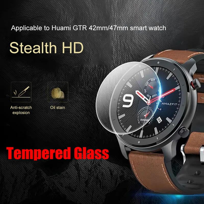 YUEDAER Glass For Amazfit GTR 47 Tempered Xiaomi 42 Screen Protector Anti-explosion Full Cover | Электроника