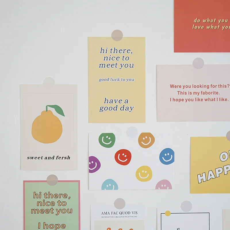 Набор декоративных открыток 13 листов в Корейском стиле для украшения стен |