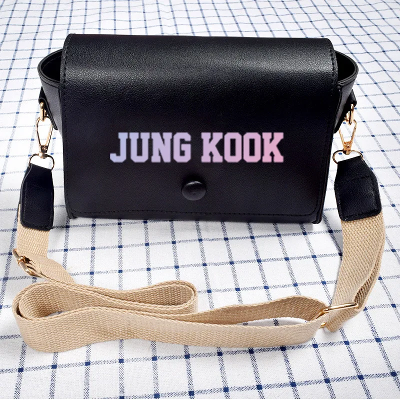 

New kpop suga jimin Jungkook mini messenger bag small shoulder bag women Retro Mixed colors kpop Small square package