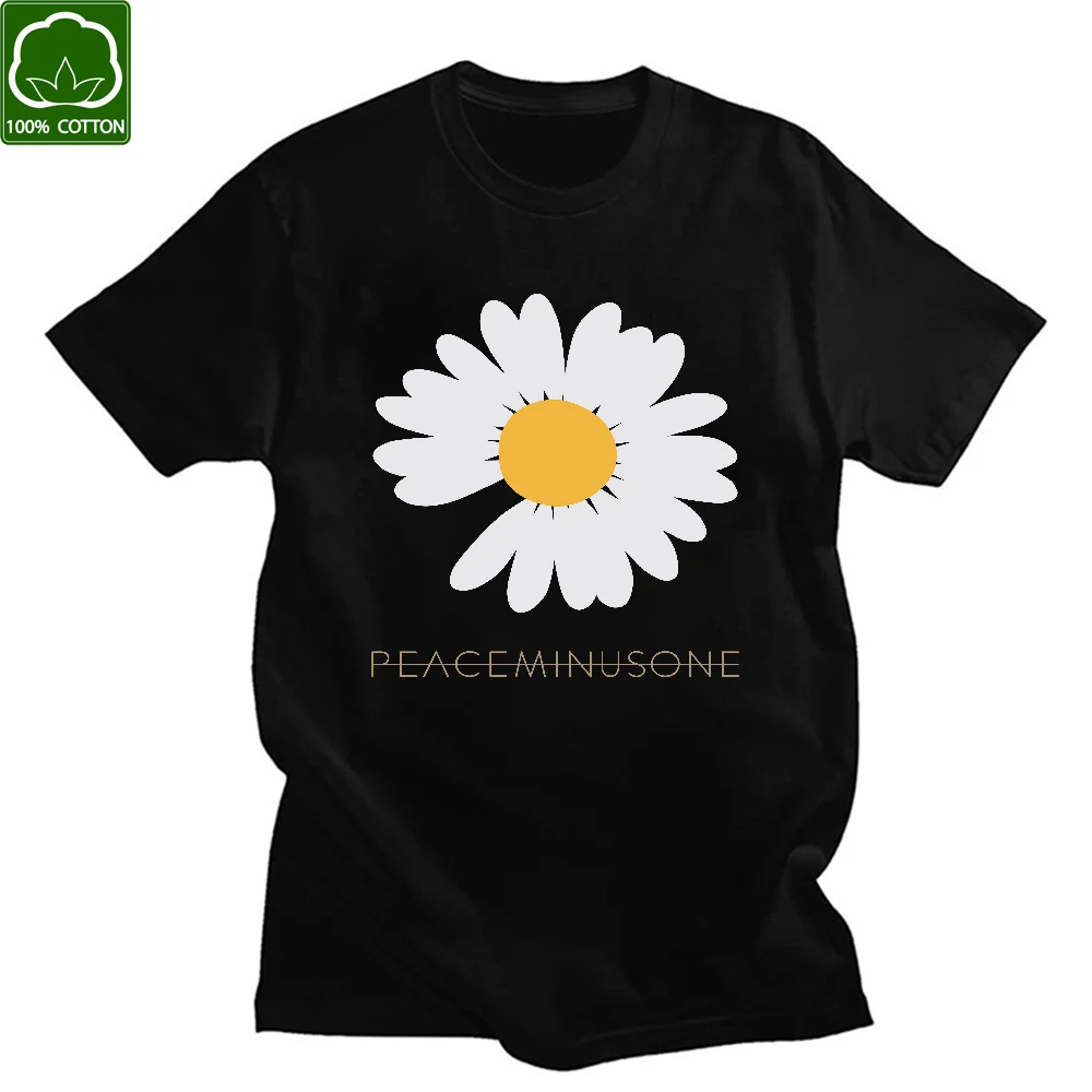 G dragon-Camiseta de algodón de manga corta Unisex, camisa de crisantemo daisy, Vintage, informal, de los 90, 2021