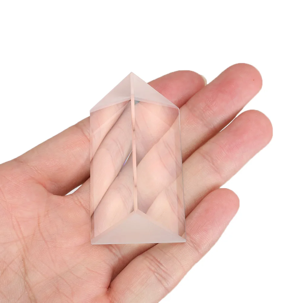 5 см Оптическое стекло Тройная треугольная призма рефрактор физический