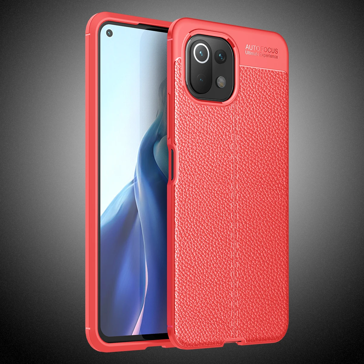 

KEYSION Shockproof Case for Xiaomi Mi 11 Lite 5G Leather Texture Soft Silicone Phone Back Cover for Xiaomi Mi 11i Mi 11