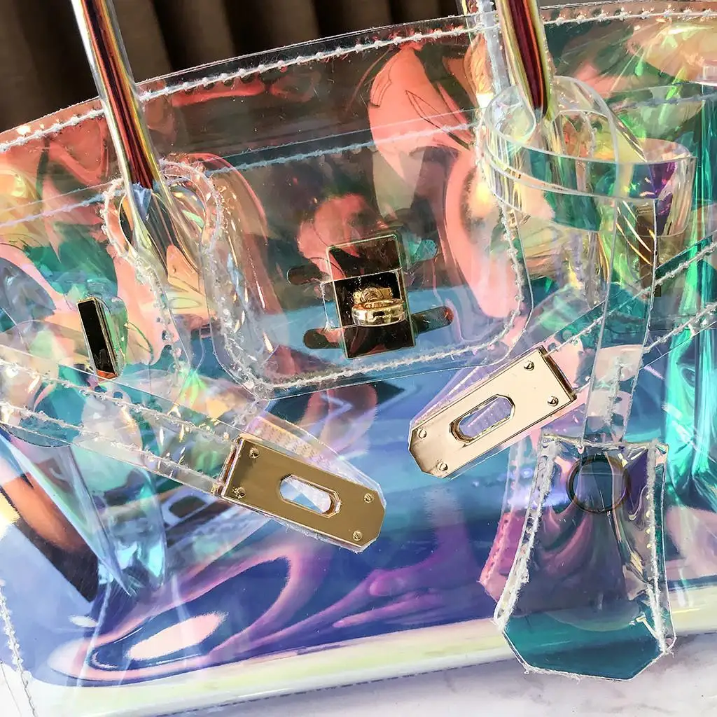 Женская сумка с блестками и принтом повседневная через плечо цепочкой