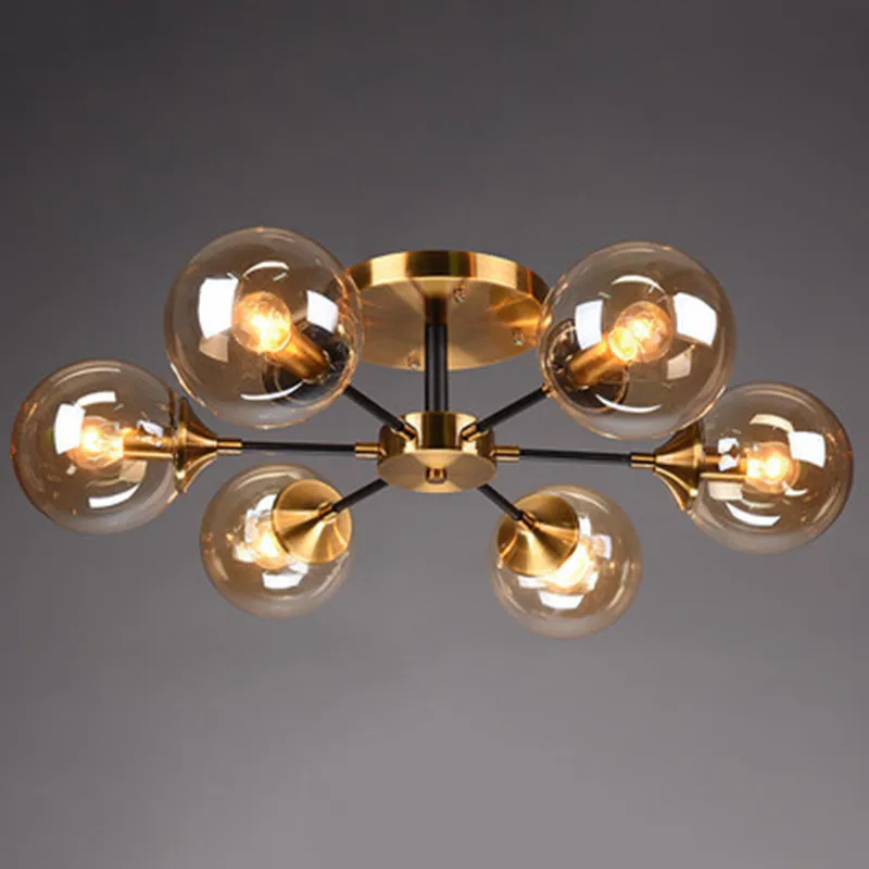 Современная гостиная светодиодный Люстра дымчато серый/прозрачный Стекло